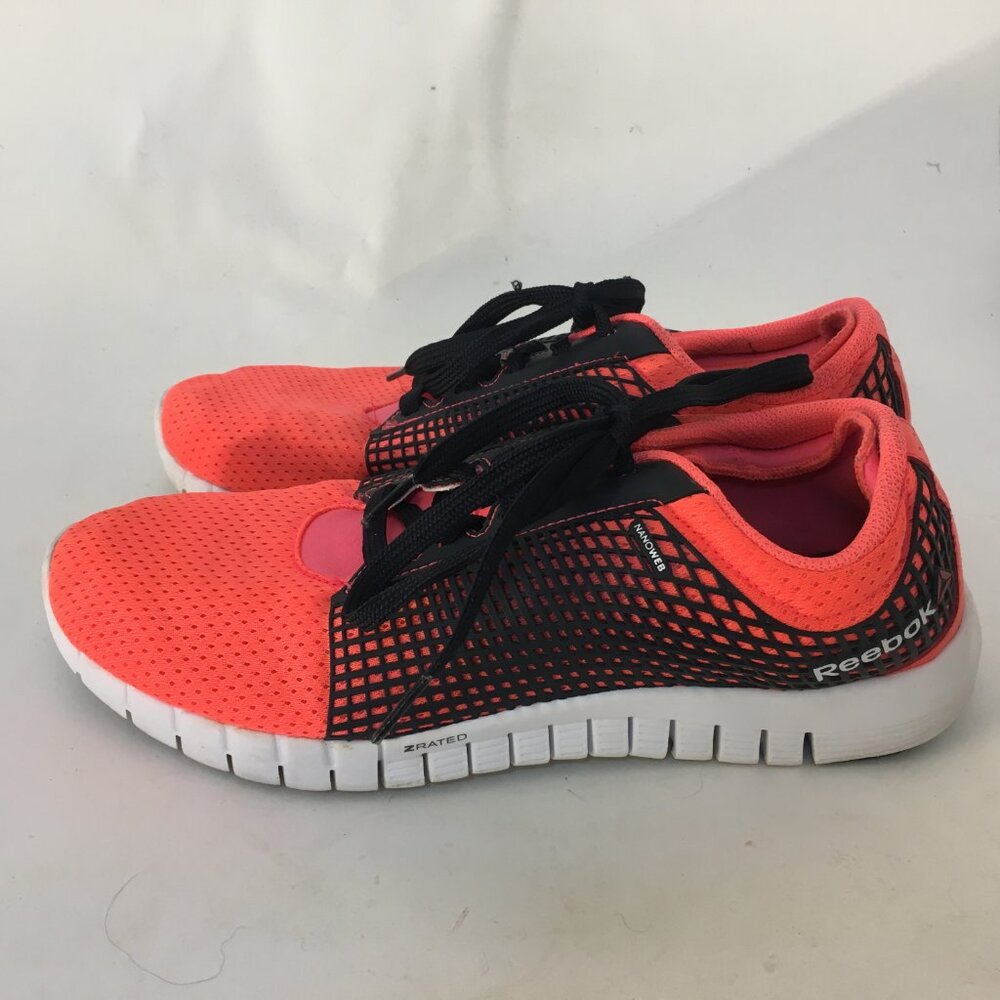 Reebok Nanoweb Z Rated Women's 10 Running Shoes Orange Athletic Trainer Sneaker